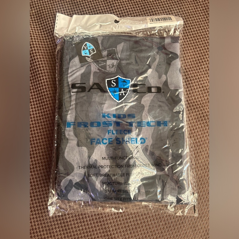 Kids Frost Tech Face Shield - Gray Camo